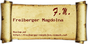 Freiberger Magdolna névjegykártya